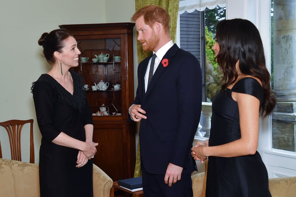 Meghan Markle Navy Gabriela Hearst Dress in New Zealand