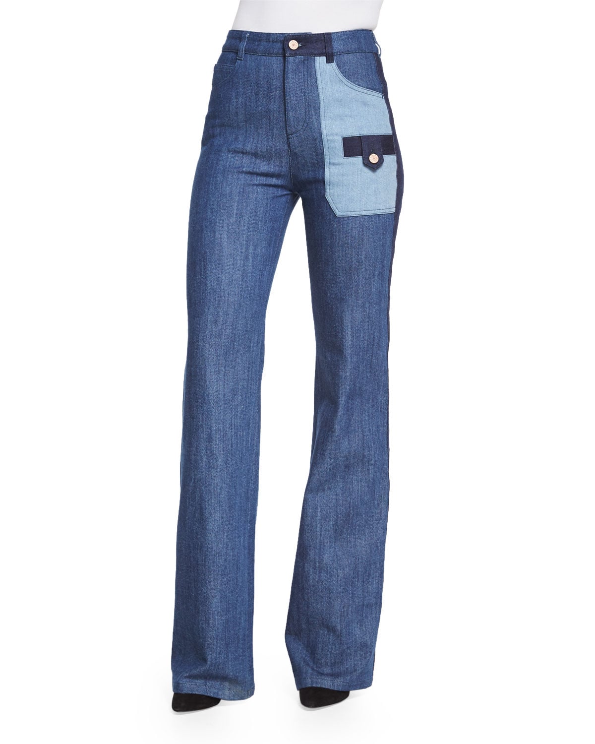 see by chloe patchwork jeans