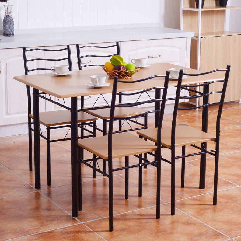 For an Industrial Touch: Costway 5 Piece Dining Table Set