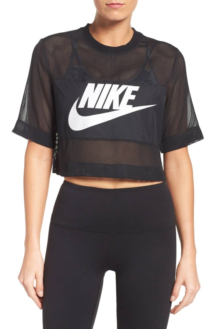 Nike Sportswear Mesh Crop Top | Nordstrom Workout Gear | POPSUGAR