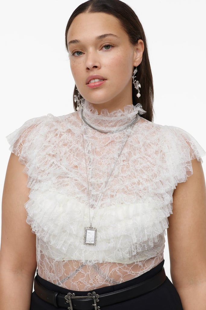 A Statement Top: Zara Ruffled Lace Top Limited Edition