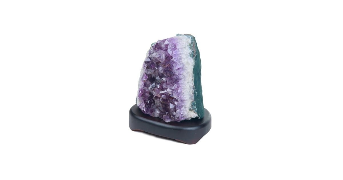 amethyst cluster table lamp