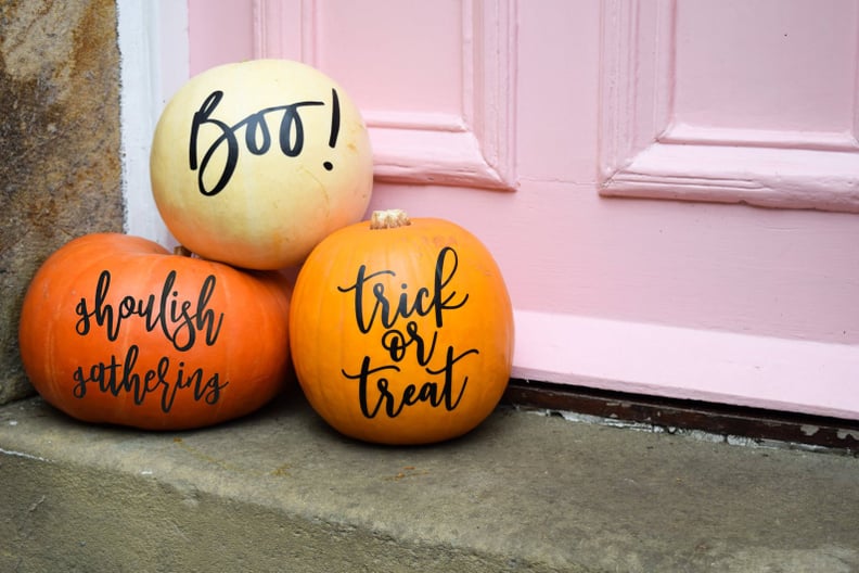 Modern Pumpkin Stickers Halloween Decor