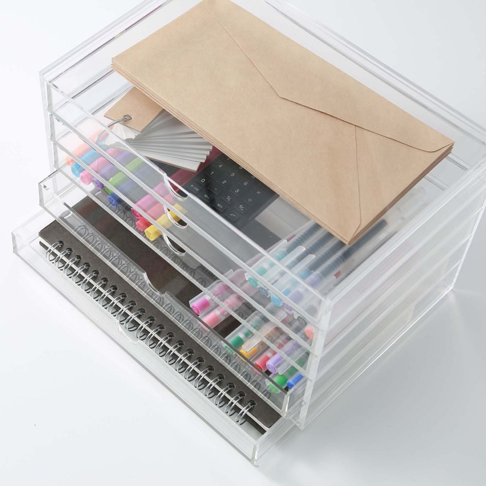 Muji Acrylic Storage W/ Drawers Best Lucite and Clear Organisers