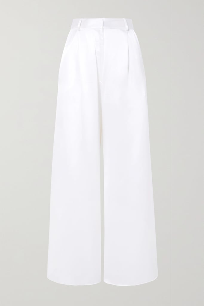 Belle Silk-Satin Wide Leg Pants