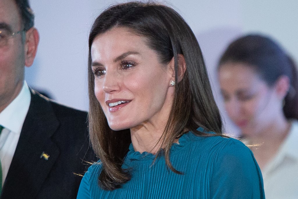Queen Letizia's Blue Zara Jumpsuit January 2019