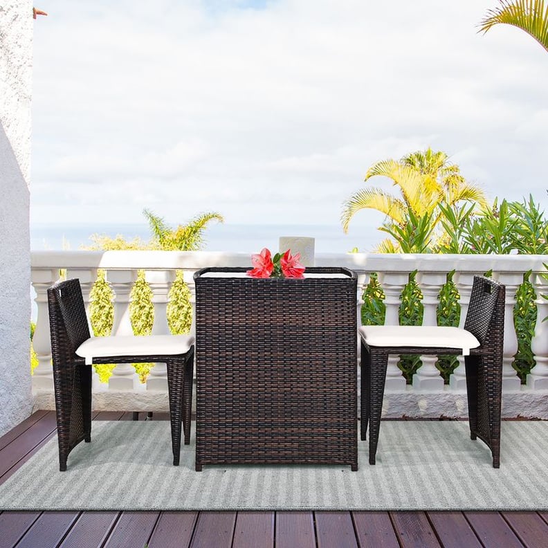 For Small Spaces: Costway Outdoor Patio Space Saving Rattan Furniture Set