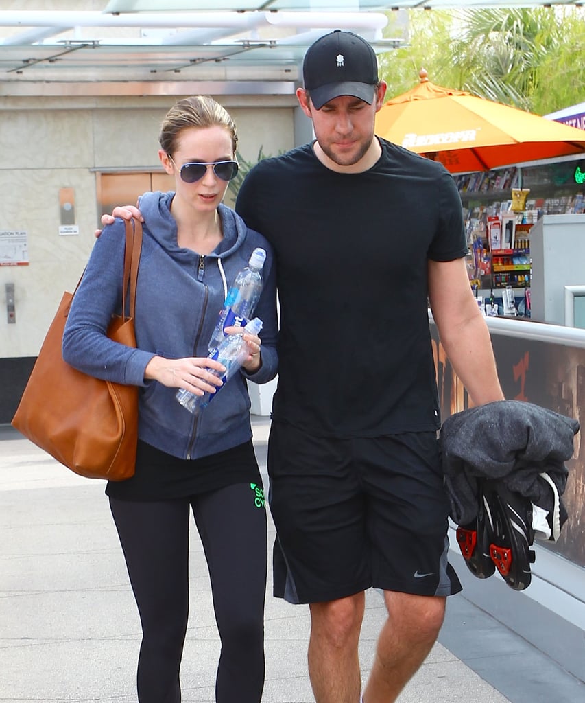 John Krasinski and Emily Blunt After Workout in LA