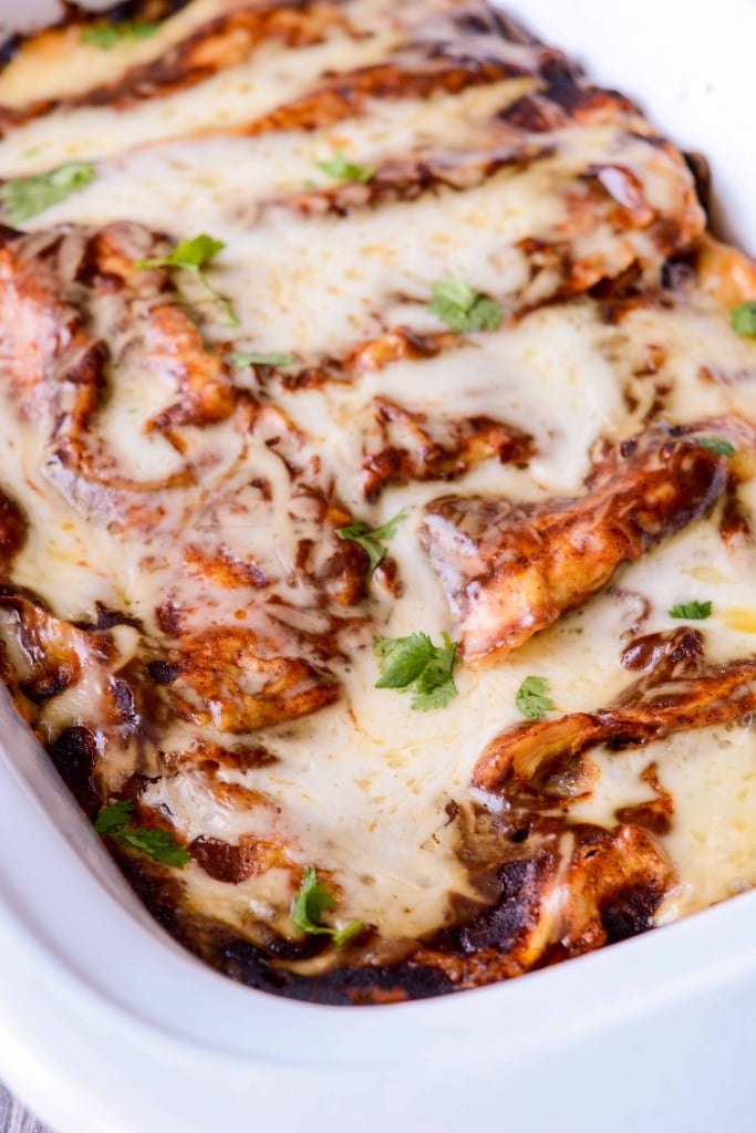 Slow-Cooker Spinach and Mushroom Enchiladas