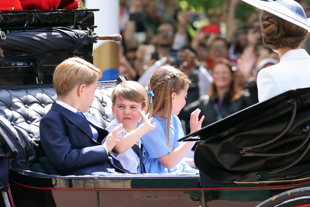 George, Charlotte, Louis at Trooping the Colour 2022