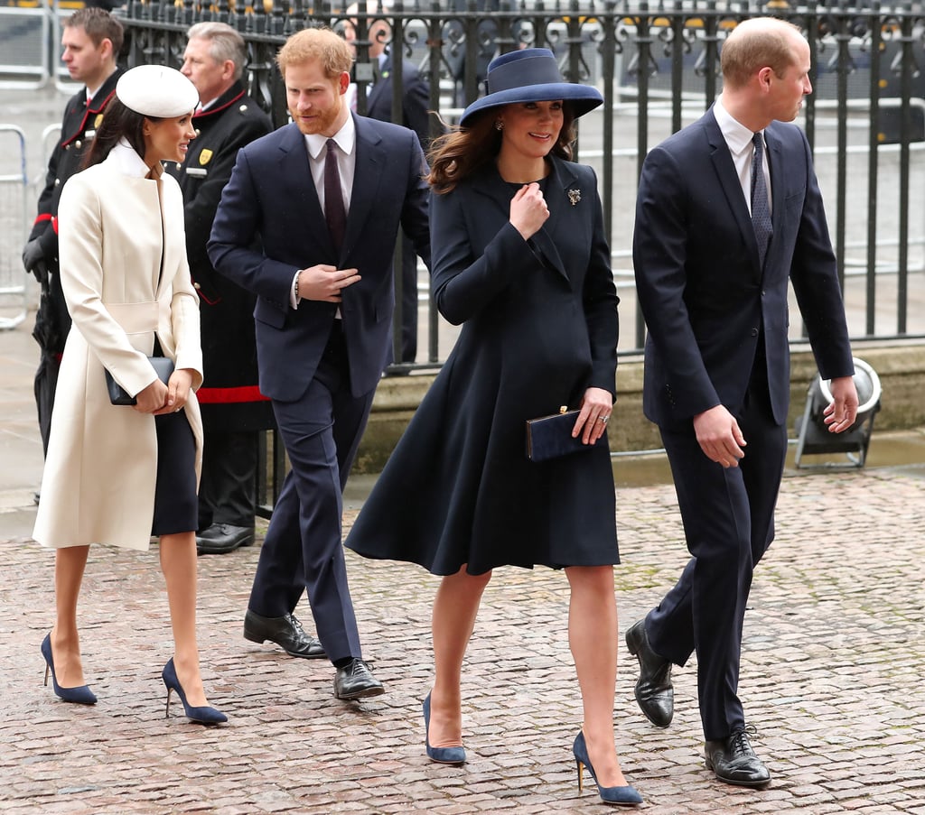 March: The royal foursome stepped out together for a Commonwealth Day Service, marking Meghan's first outing with the queen.