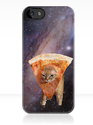 Pizza + space + an adorable kitty = one seriously cool phone case ($37).