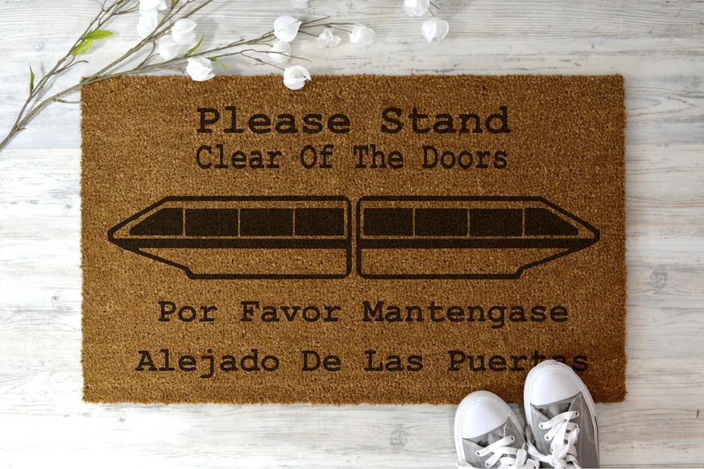 "Please Stand Clear of the Doors" Monorail Doormat