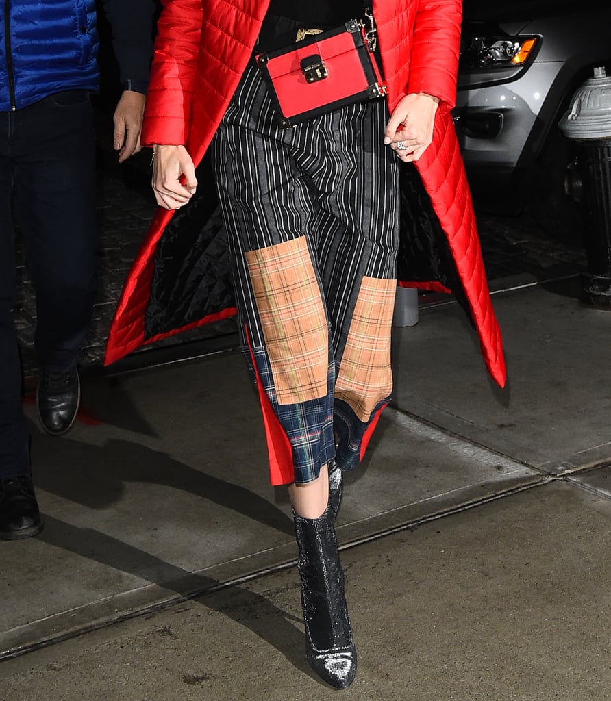 Gigi Hadid Wearing Plaid Pants