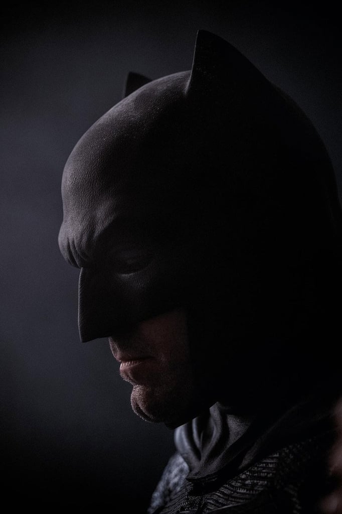 Director Zack Snyder tweeted this picture of Affleck as Batman in honor of Batman's 75th anniversary during Comic-Con.
