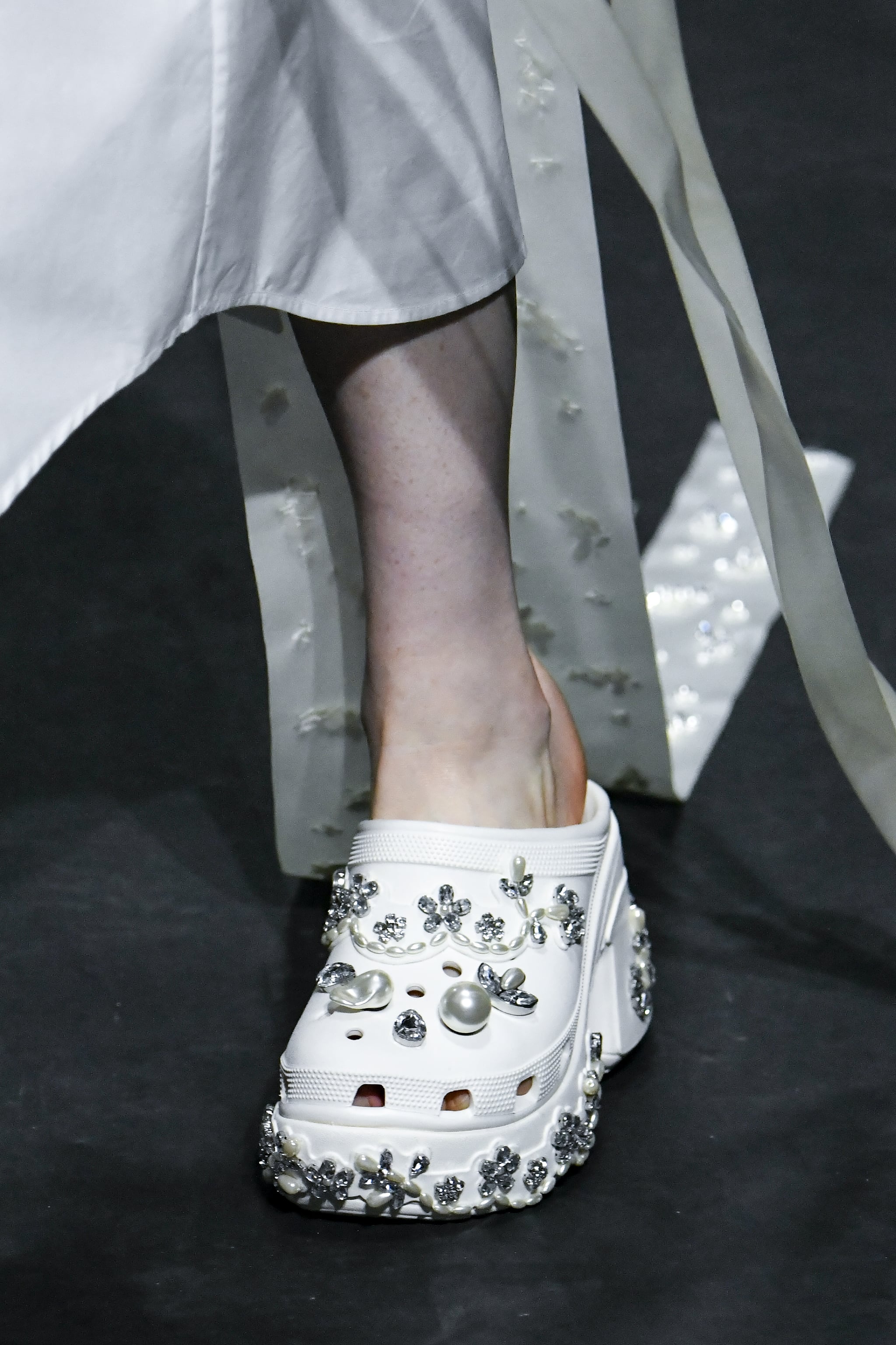 Horrifying bejeweled crocs hit the runway at London Fashion Week