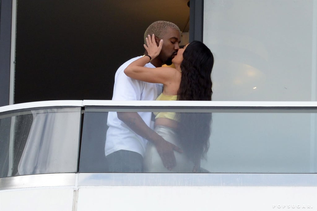 Kim Kardashian and Kanye West Kissing in Miami Jan. 2019 | POPSUGAR Celebrity Photo 2