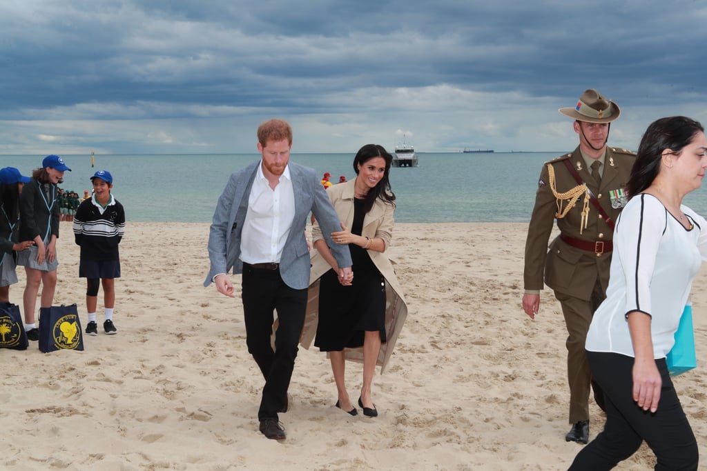 Meghan Markle Black Club Monaco Dress on the Beach 2018