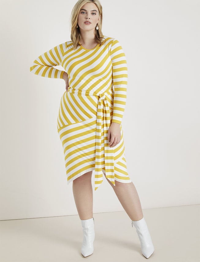 ELOQUII Blocked Stripe Dress