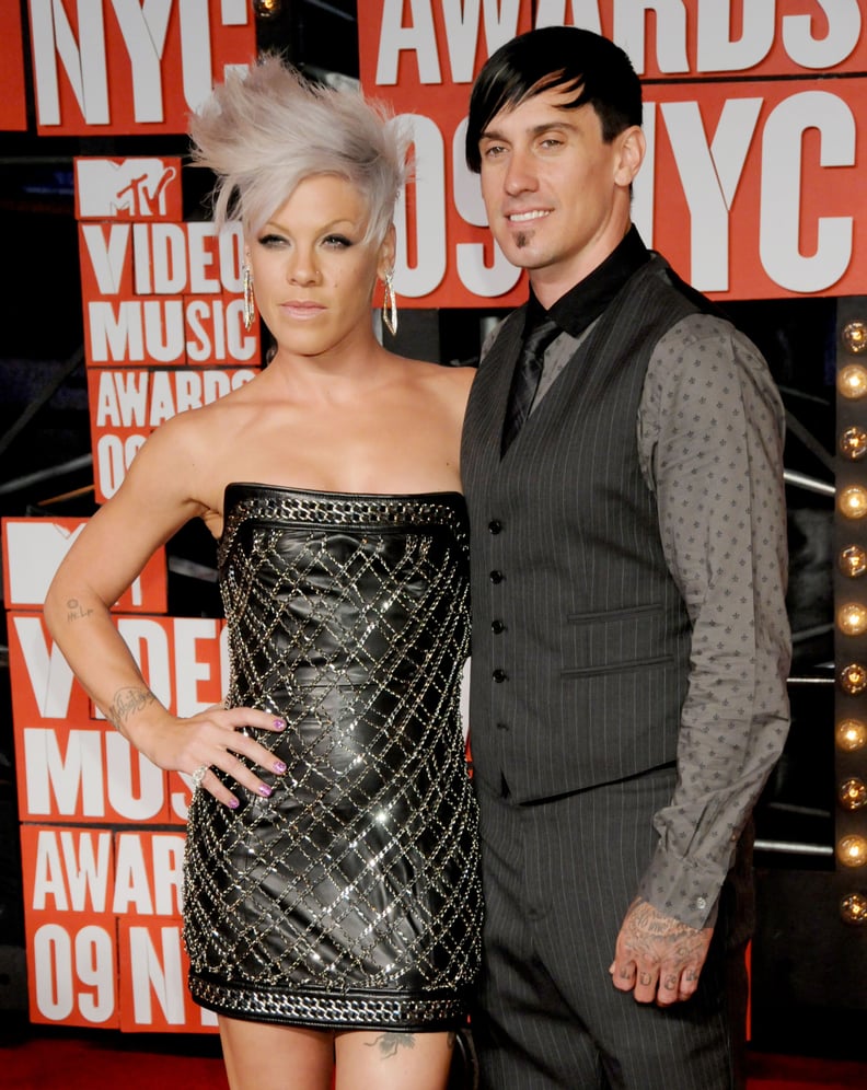 2009: Pink showed up in a supersexy Balmain minidress with Carey . . .