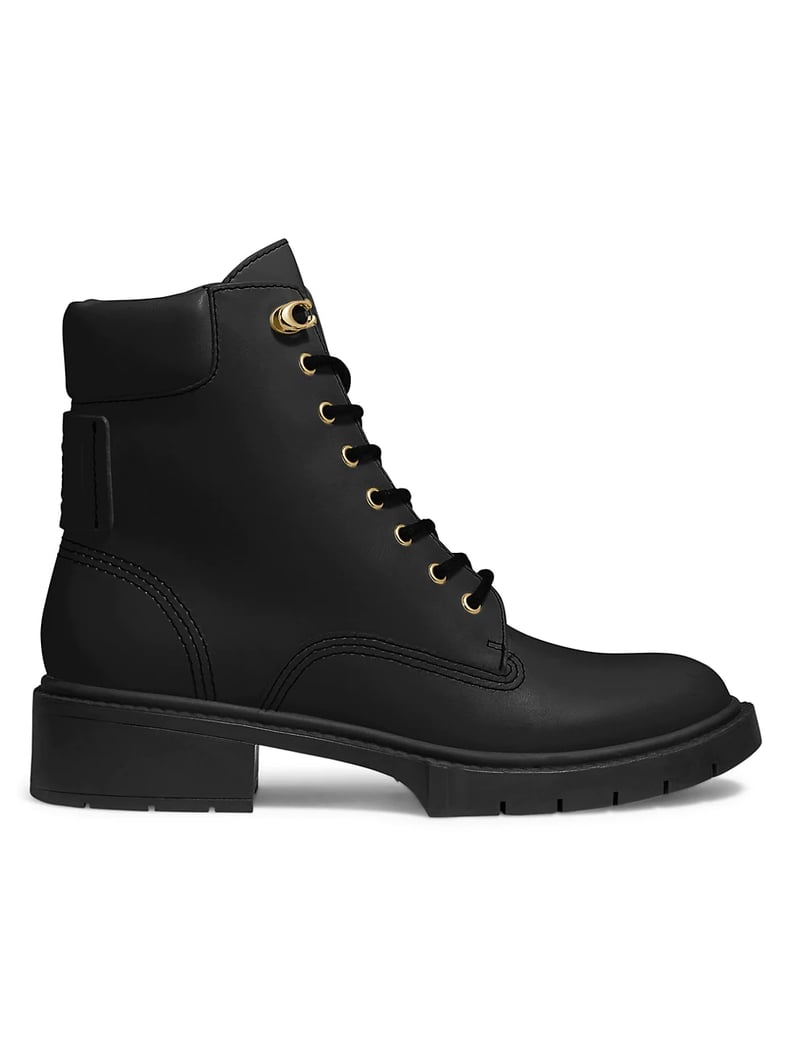 Coach Lorimer Leather Combat Boots