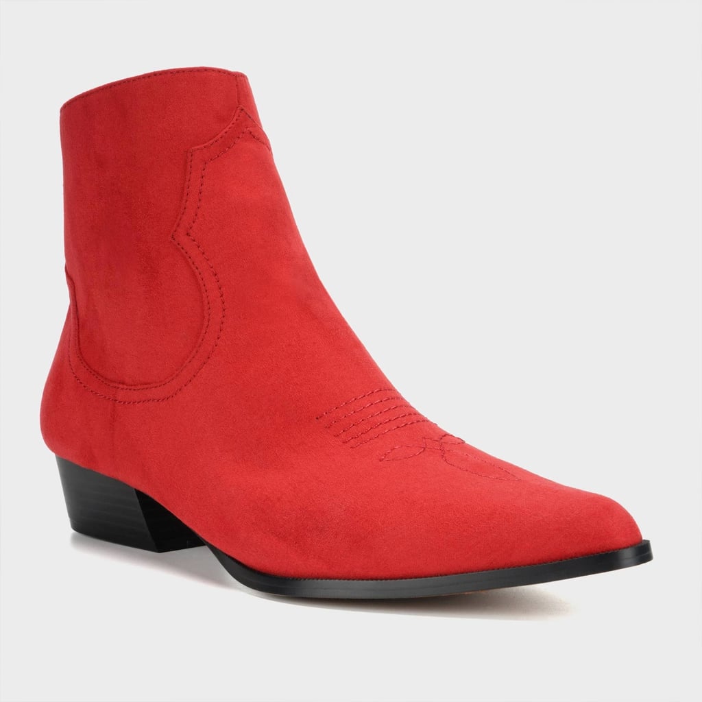 Who What Wear Women's Anessa Microsuede Western Booties