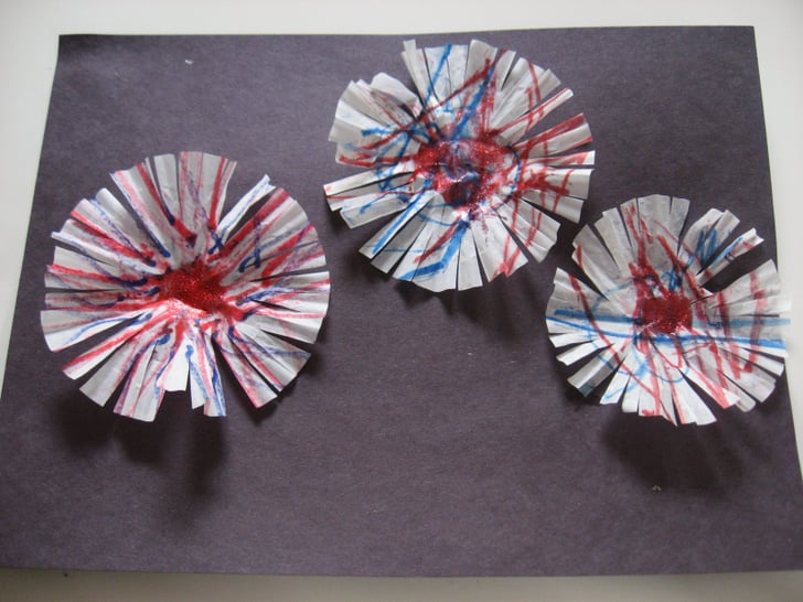 Cupcake-Liner Fireworks | Fourth of July Fireworks Crafts ...