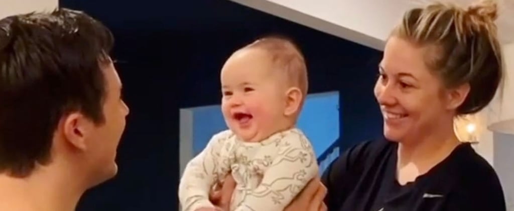 Shawn Johnson's Baby Girl Reacts to Dad's Haircut | Video