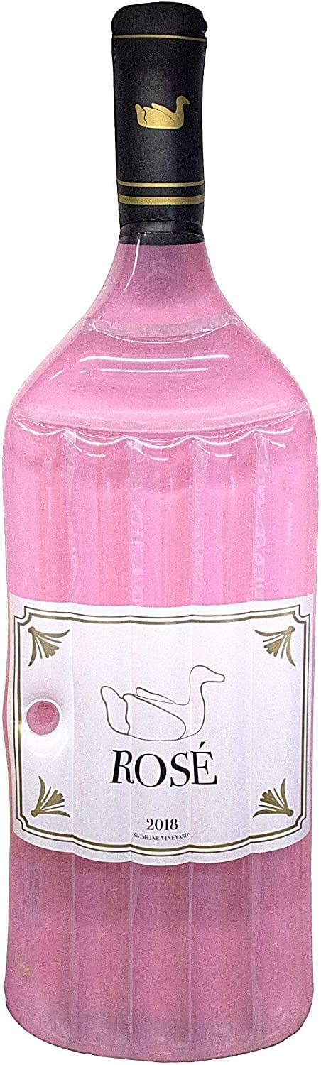 A Rosé Bottle Float