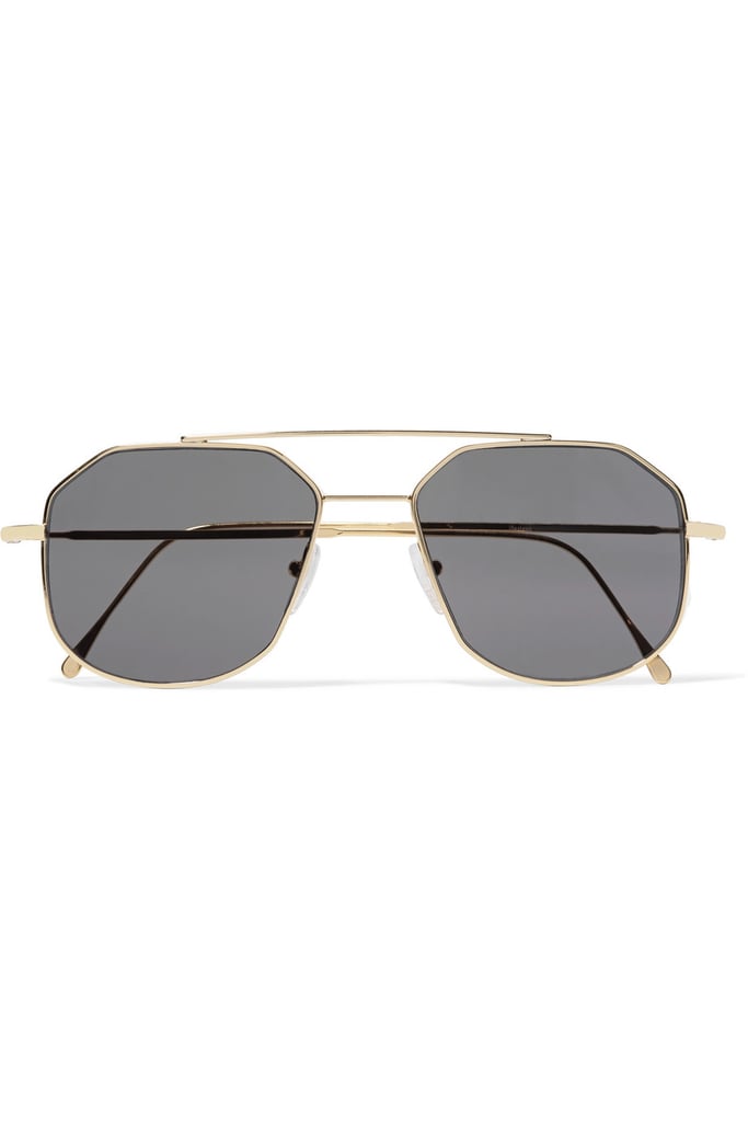 ILLESTEVA Montevideo aviator-style gold-tone sunglasses