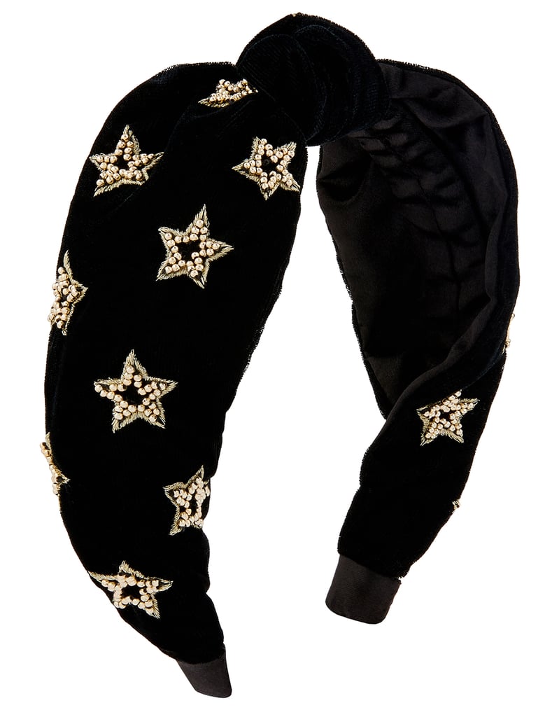 Accessorize  Velvet Star Embroidered Alice Band