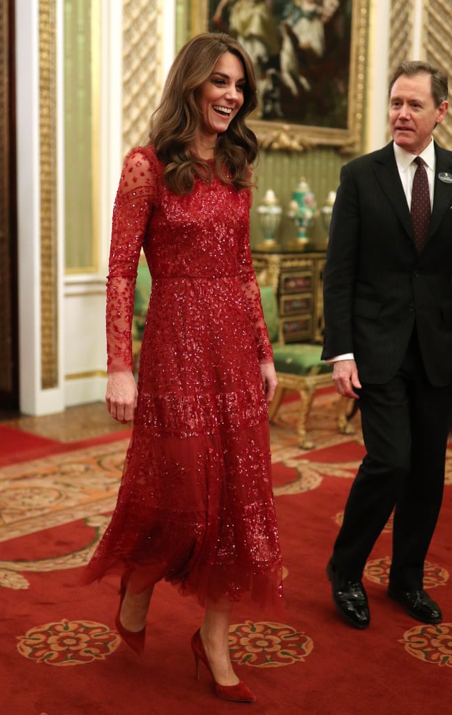 Kate Middleton Wears Red Needle & Thread Dress 2020