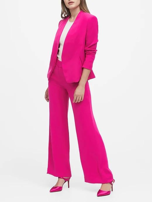 Banana republic collarless blazer shop
