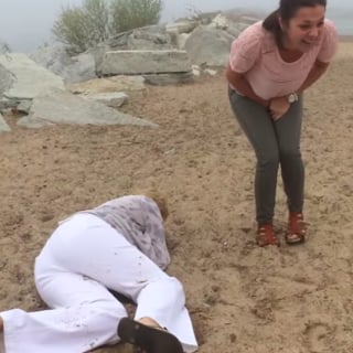 Mom Face-Plants During Daughter's Proposal
