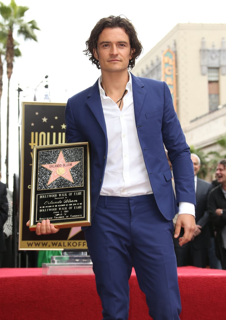 Orlando Bloom and Flynn at the Hollywood Walk of Fame