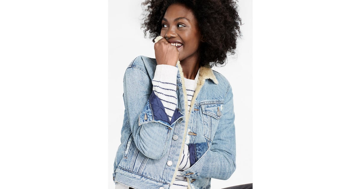 Lucky Brand Sherpa Denim Trucker Jacket 