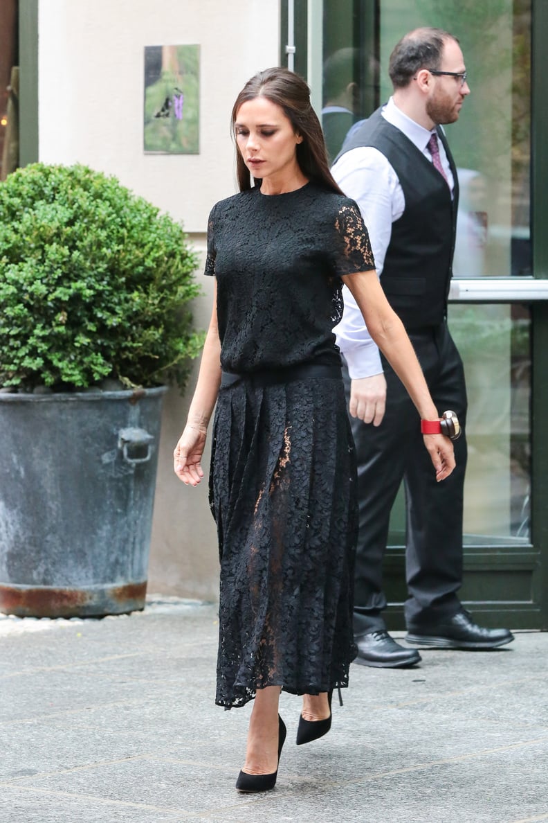 Wearing a Stunning Black Lace Dress