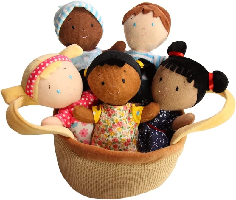 Something Plush: Snuggle Stuffs Basket of Buddies Plush Diversity Dolls