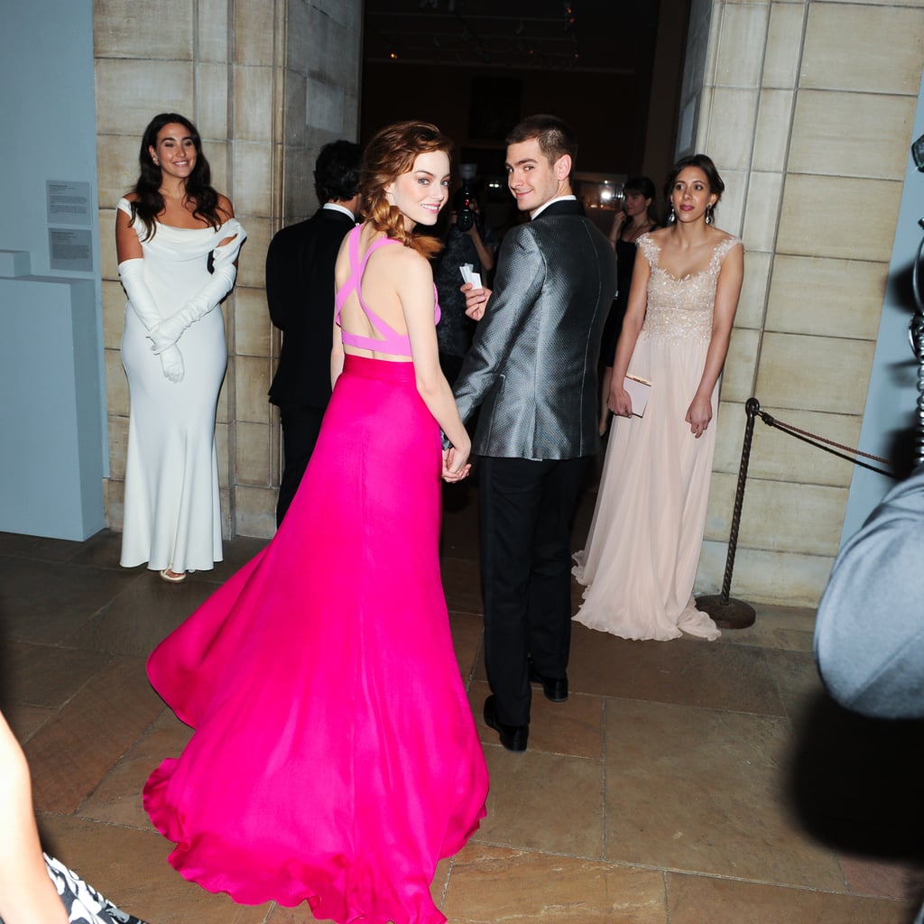 The cuteness continued as Emma and Andrew held hands while entering the event.