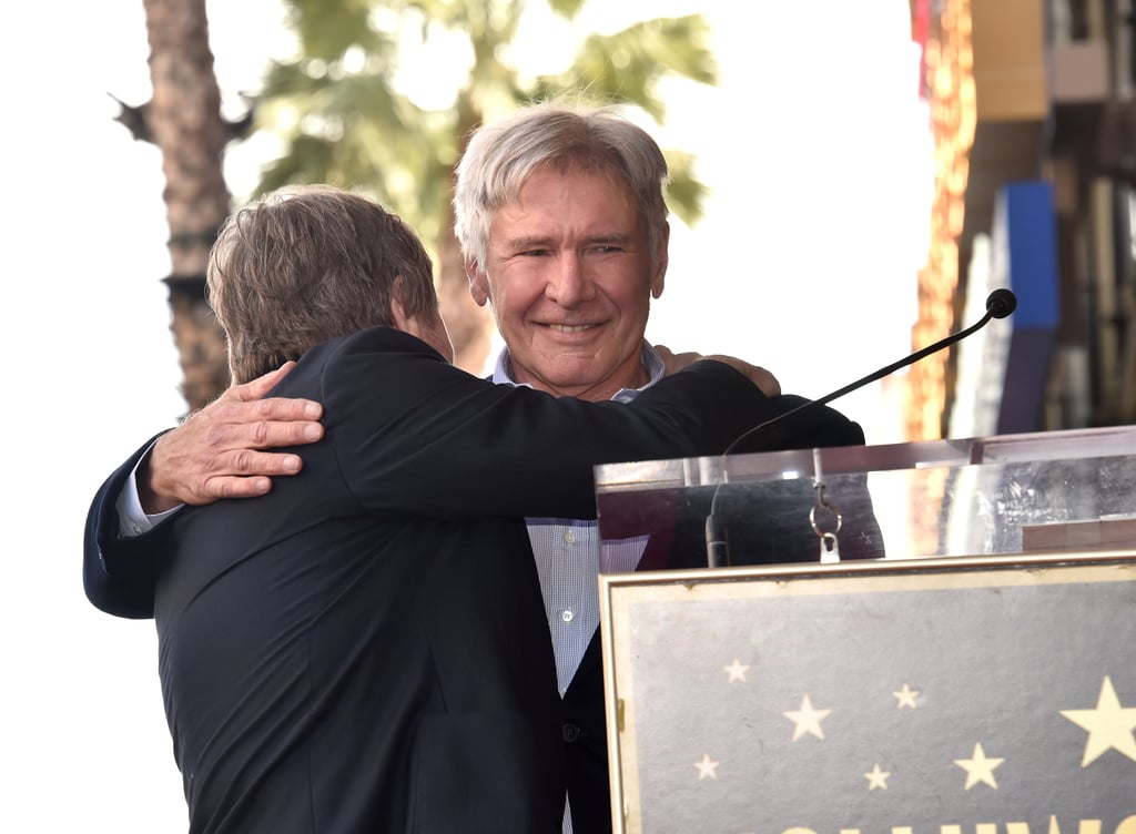 Pictured: Mark Hamill and Harrison Ford.