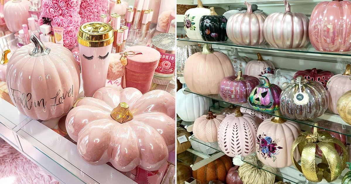 HomeGoods Is Selling Pink Pumpkin Halloween Decorations POPSUGAR Home