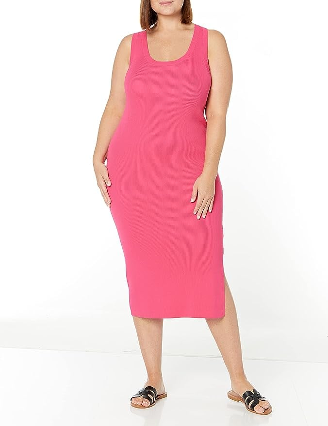 Amazon The Drop Yasmin Rib Midi Sweater Tank Dress
