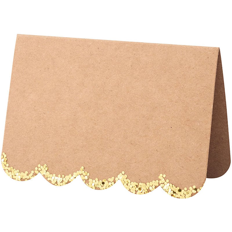 Kraft Glitter Placecards ($15 for 10)