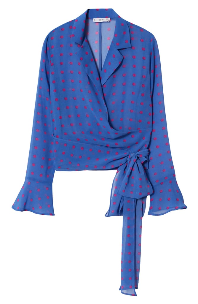 Mango Polka Dot Sheer Blouse