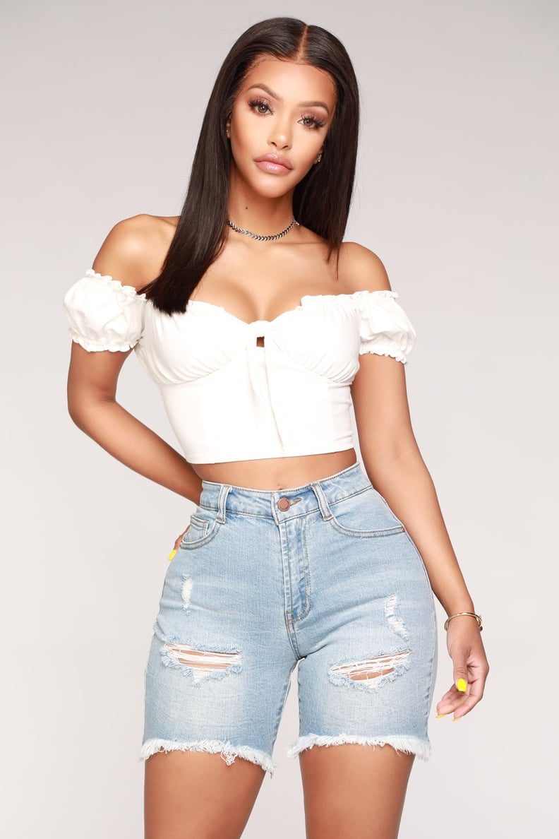 Fashion Nova Morning Light Off Shoulder Top