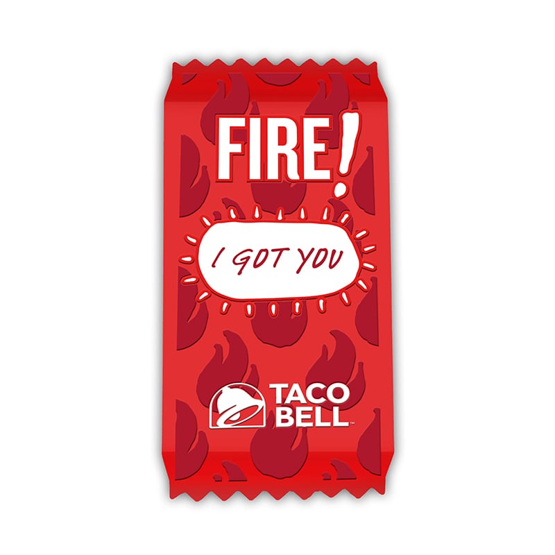 Taco Bell Fire Sauce Packet Portable Charger Taco Bell Hot Sauce Pool