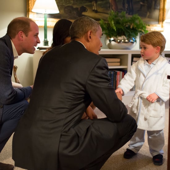 Prince George Meeting Barack and Michelle Obama Pictures