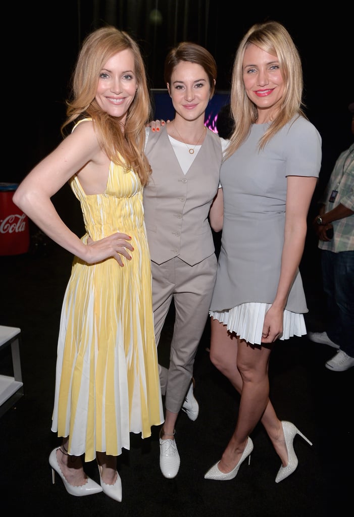 Leslie Mann, Shailene Woodley, and Cameron Diaz met up at CinemaCon in Las Vegas on Thursday.