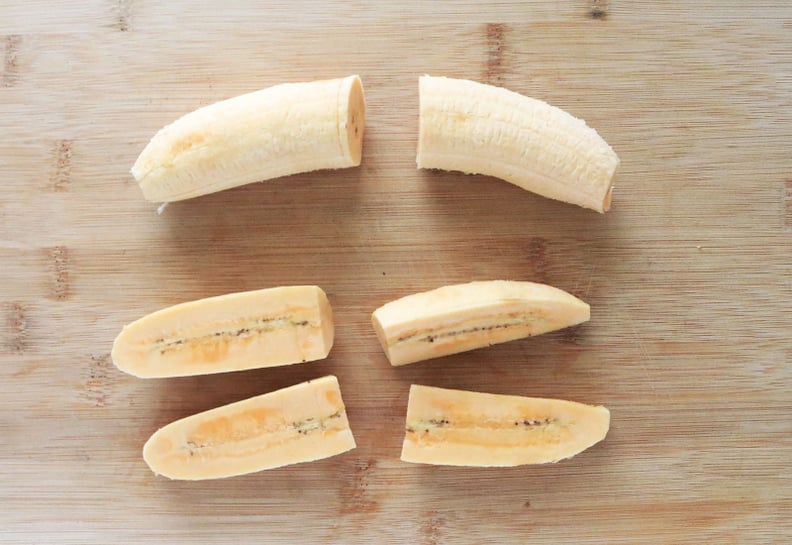 Cut plantain bananas