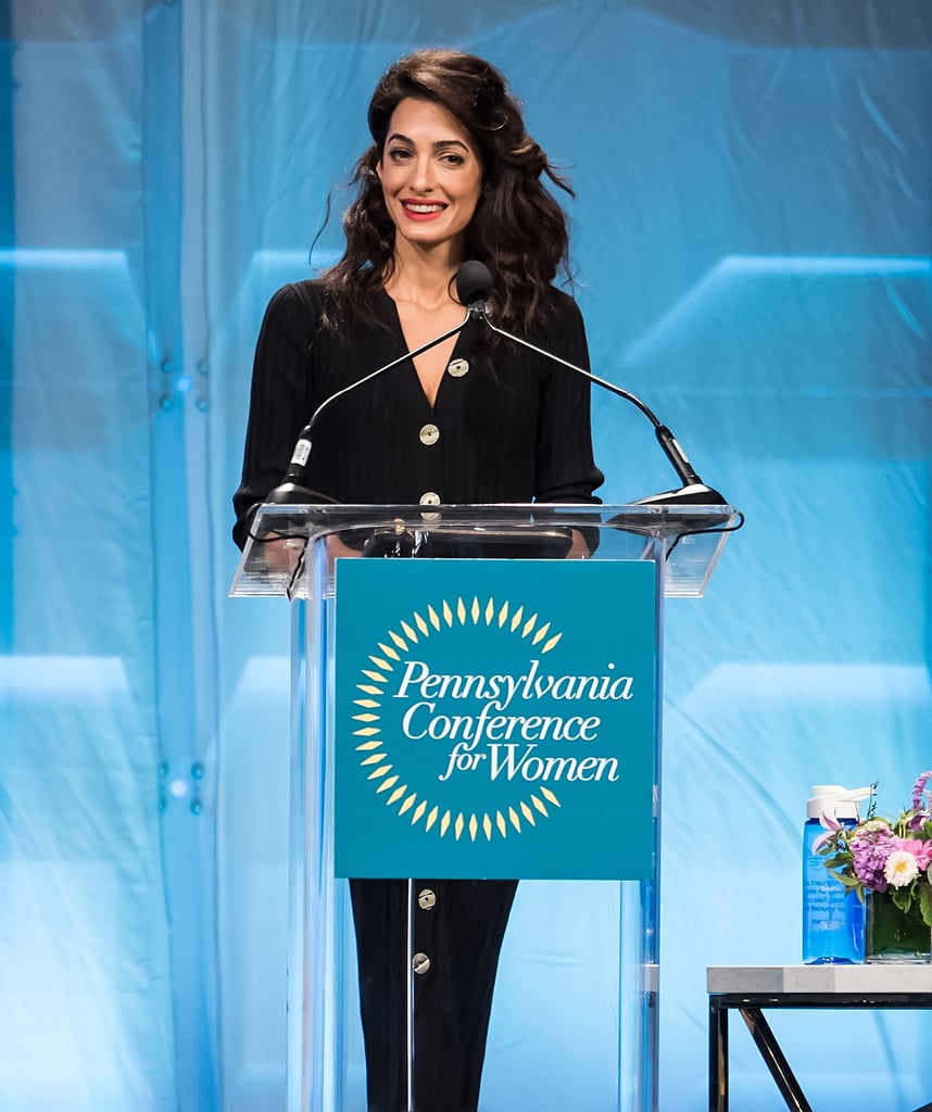 Amal Clooney Paule Ka Black Sweater Dress